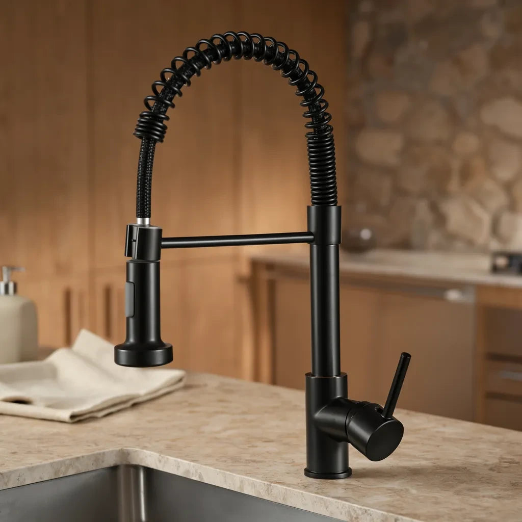 Royal Basic Preta ambientada em cozinha sofisticada