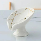 Saboneteira Cerâmica Porta Sabonete Luxo Para Banheiro - Branco