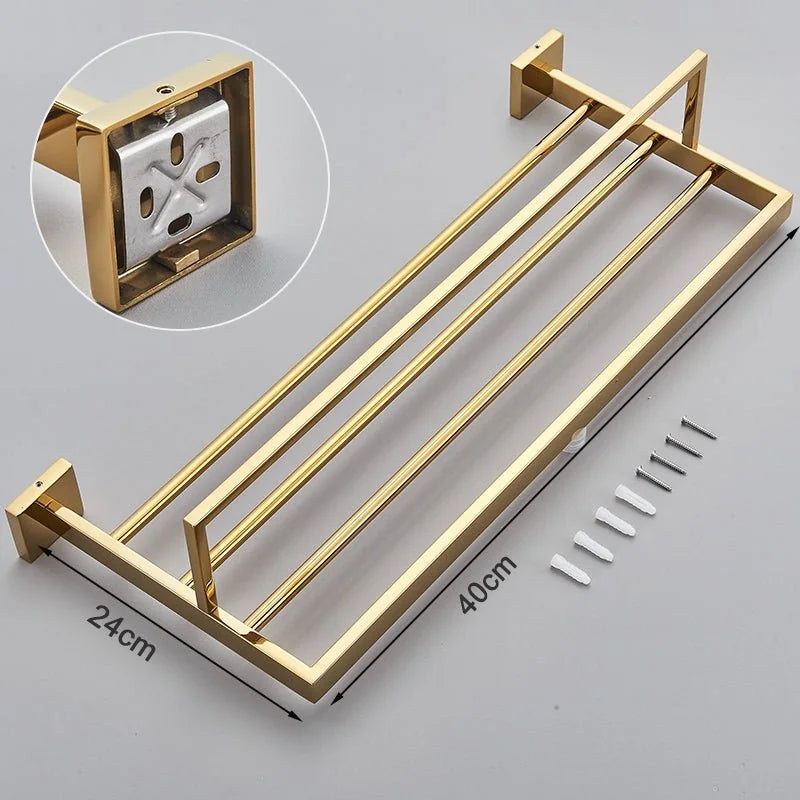 Suporte De Toalha Para Banheiro 40cm Aço inoxidável 304 - imagem do produto 2