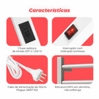 Toalheiro térmico Elegance 9 barras prata escovado Royal - características