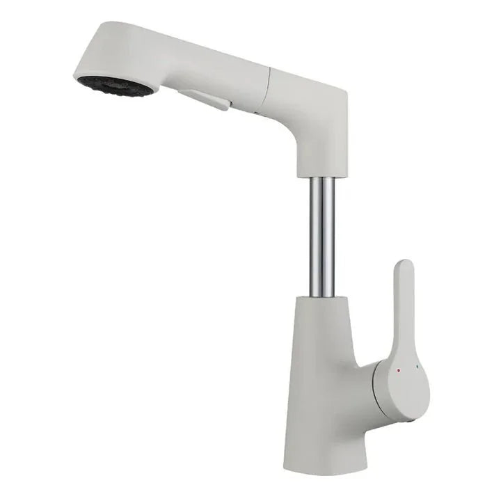 Torneira Banheiro Monocomando Mangueira Extensível Pull-Out Sapphire - Branco