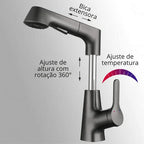 Torneira Banheiro Monocomando Mangueira Extensível Pull-Out Sapphire - imagem do produto 4
