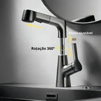 Torneira Banheiro Monocomando Mangueira Extensível Pull-Out Sapphire - imagem do produto 6