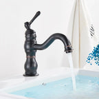 Torneira Bica Alta Gourmet Monocomando Para Banheiro Lavabo - Preto Curto