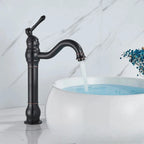 Torneira Bica Alta Gourmet Monocomando Para Banheiro Lavabo - Preto Alto
