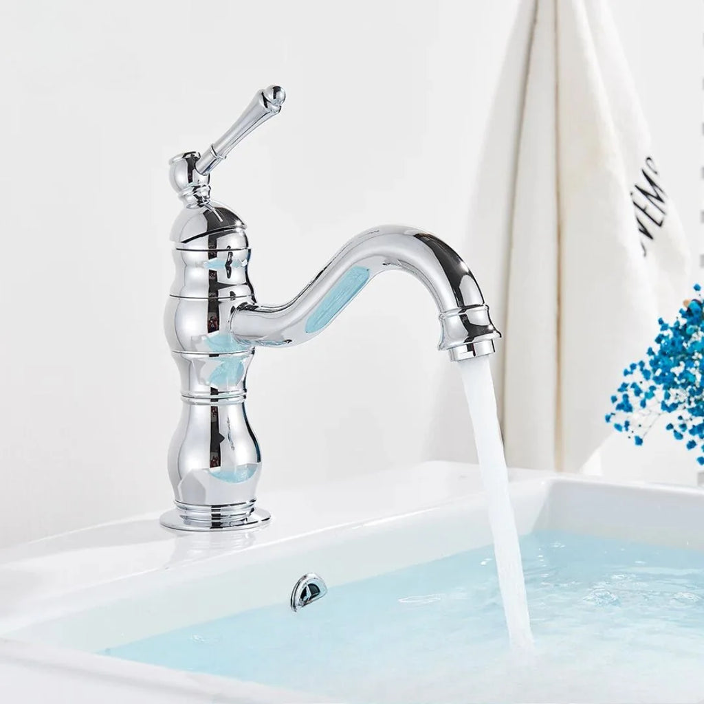 Torneira Bica Alta Gourmet Monocomando Para Banheiro Lavabo - Cromado Curto
