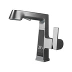 Torneira Com Display Digital Monocomando Mangueira Extensível Pull-Out - Preto Fosco