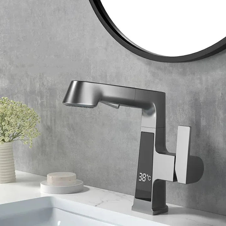 Torneira Com Display Digital Monocomando Mangueira Extensível Pull-Out - imagem do produto 2