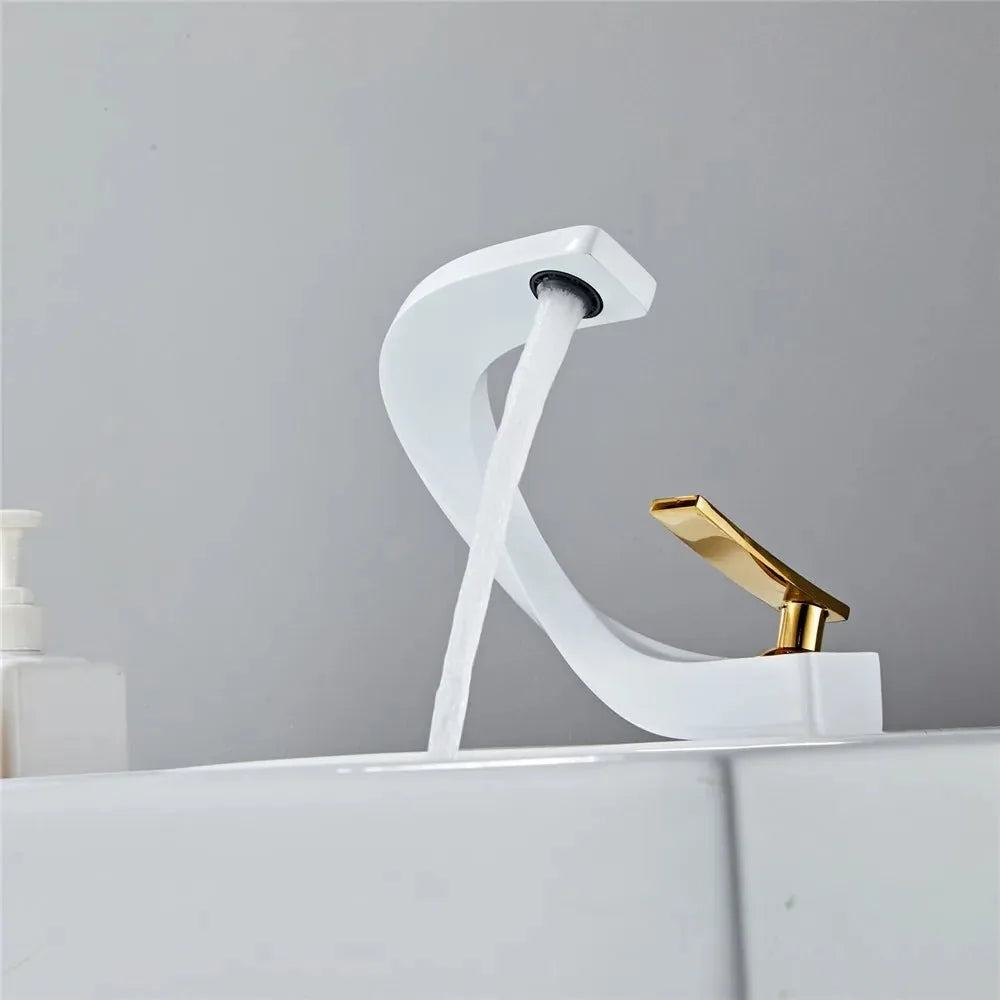 Torneira Gourmet Monocomando Para Banheiro Luxo AquaElite - Branco