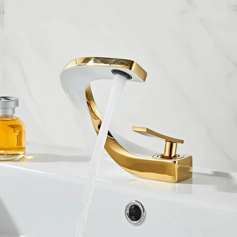 Torneira Gourmet Monocomando Para Banheiro Luxo AquaElite - Dourado