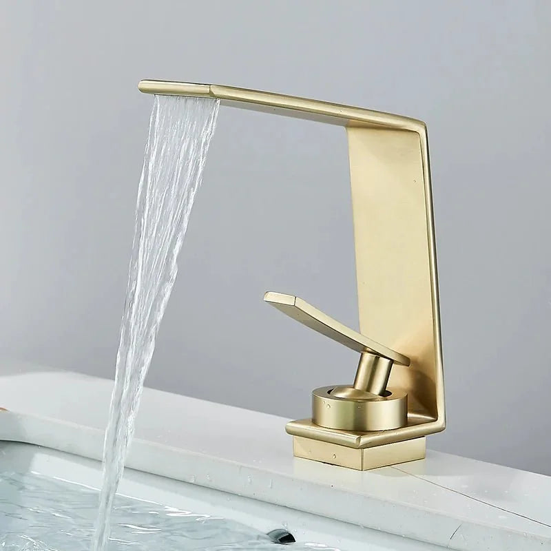 Torneira Gourmet Para Banheiro Monocomando Chateau - Dourado Escovado