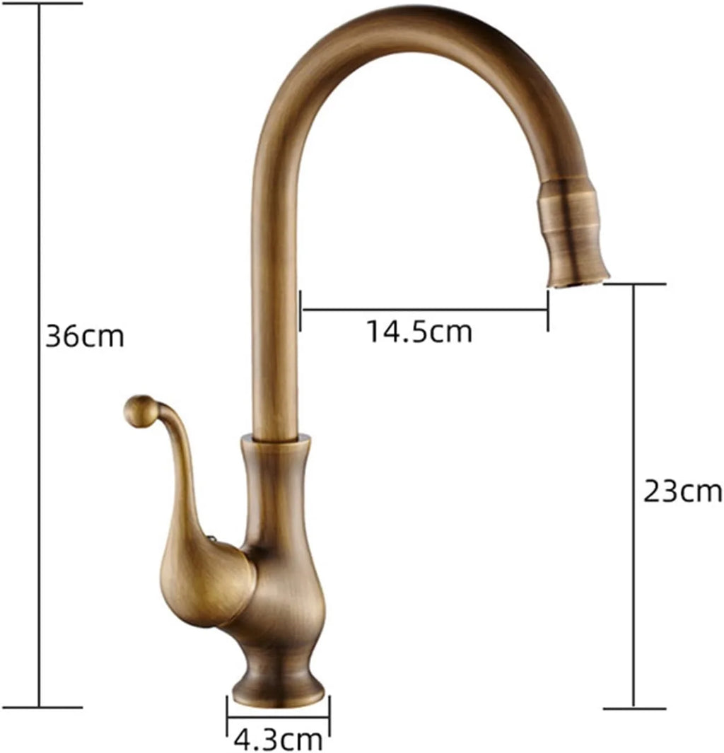 Torneira Gourmet Para Cozinha Monocomando Antique Bronze Rotação 360 - imagem do produto 3