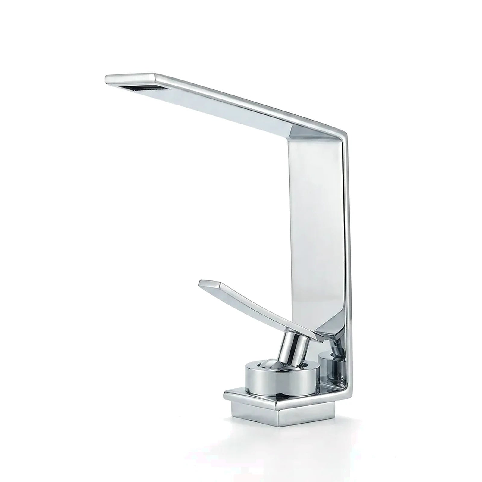 Torneira LuxStream monocomando cascata para banheiro acabamento cromado, foto de catálogo em fundo branco