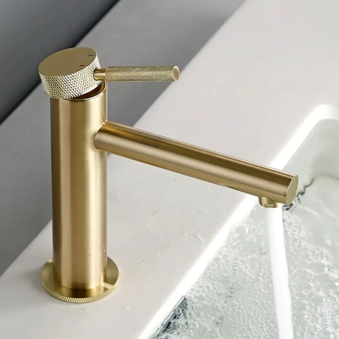 Torneira Monocomando Para Banheiro Dourada - imagem do produto 2