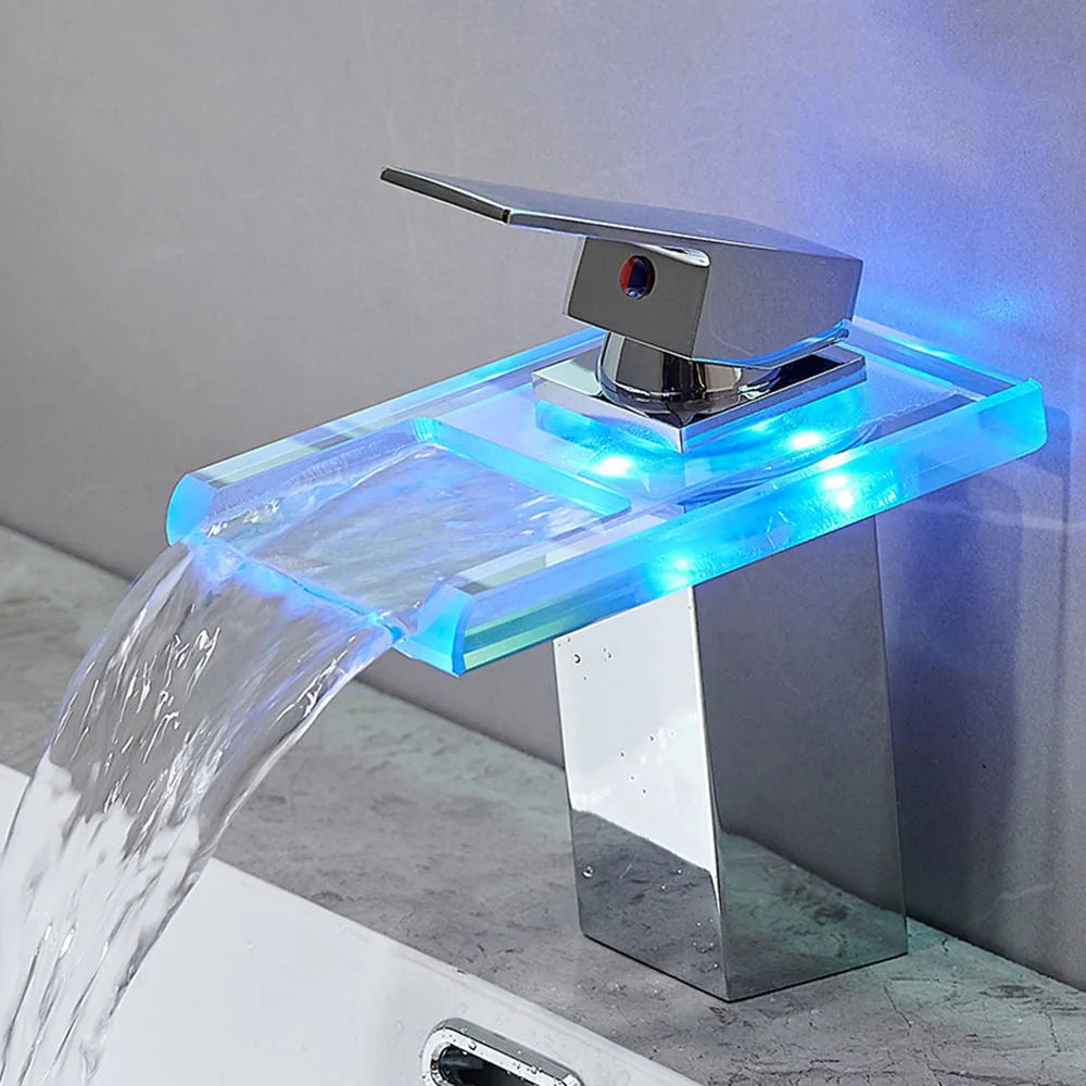 Torneira Para Banheiro Cascata Gourmet Monocomando AquaGlam - Cromado 1 furo