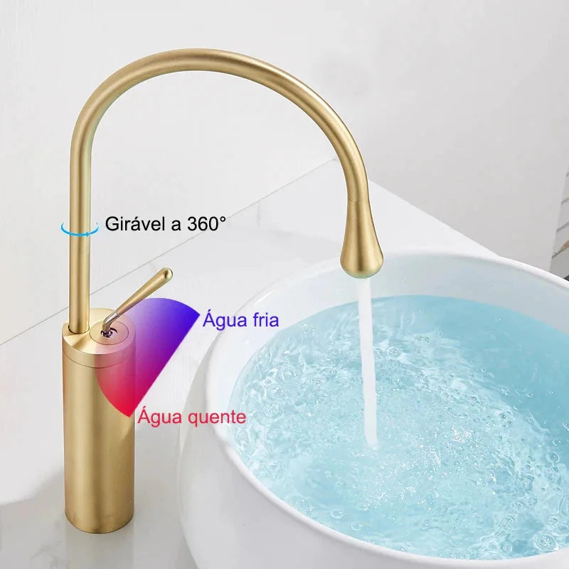 Torneira Para Banheiro Gourmet Luxo Monocomando Prestige - imagem do produto 4