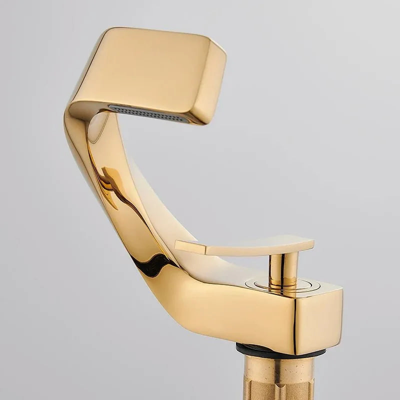 Torneira Para Banheiro Luxo Monocomando AquaRoyal - Dourado