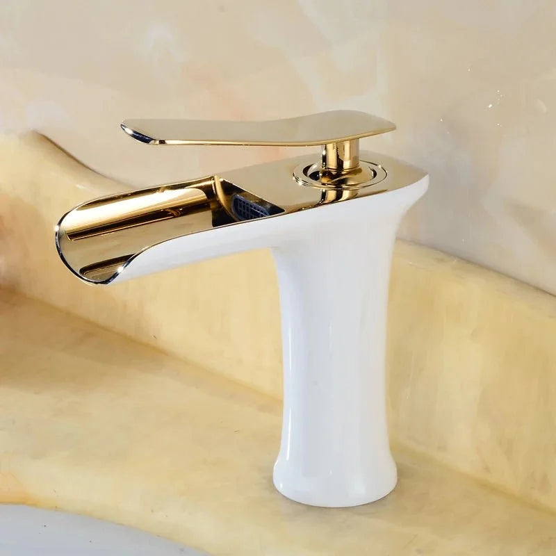 Torneira Para Banheiro Monocomando Cascata - Branco
