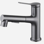 Torneira Para Banheiro Monocomando Misturador 3 Funções Com Bica Extensível Inox 304 - Cinza