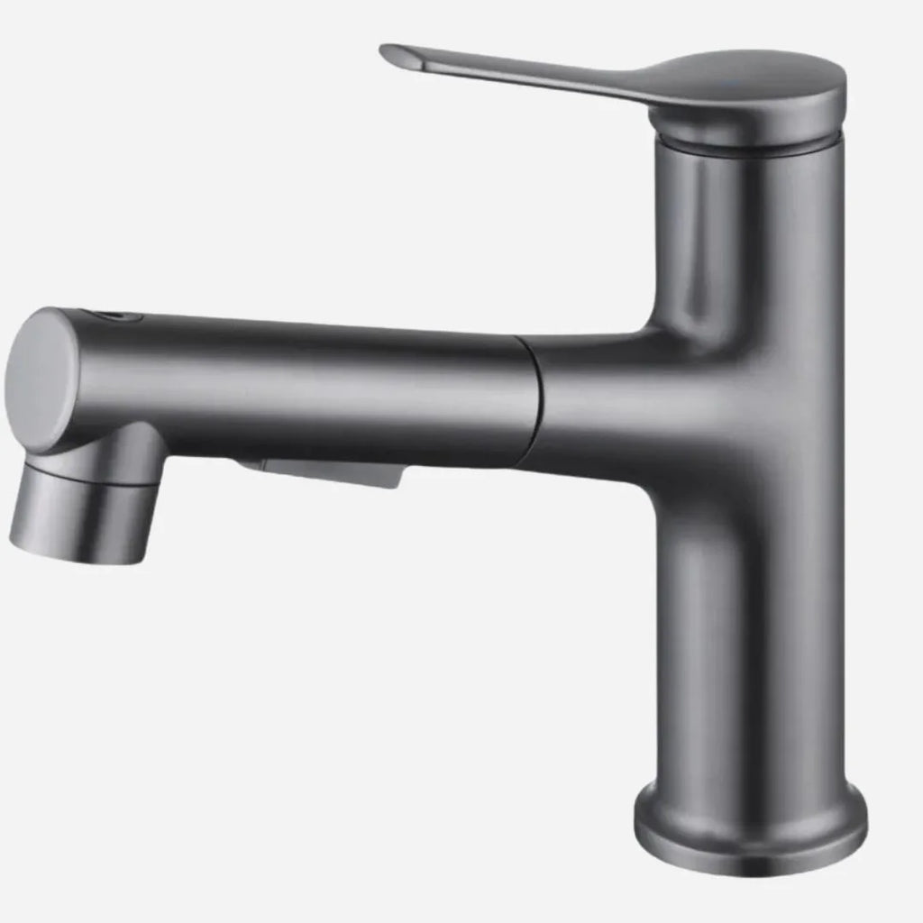 Torneira Para Banheiro Monocomando Misturador 3 Funções Com Bica Extensível Inox 304 - Branco