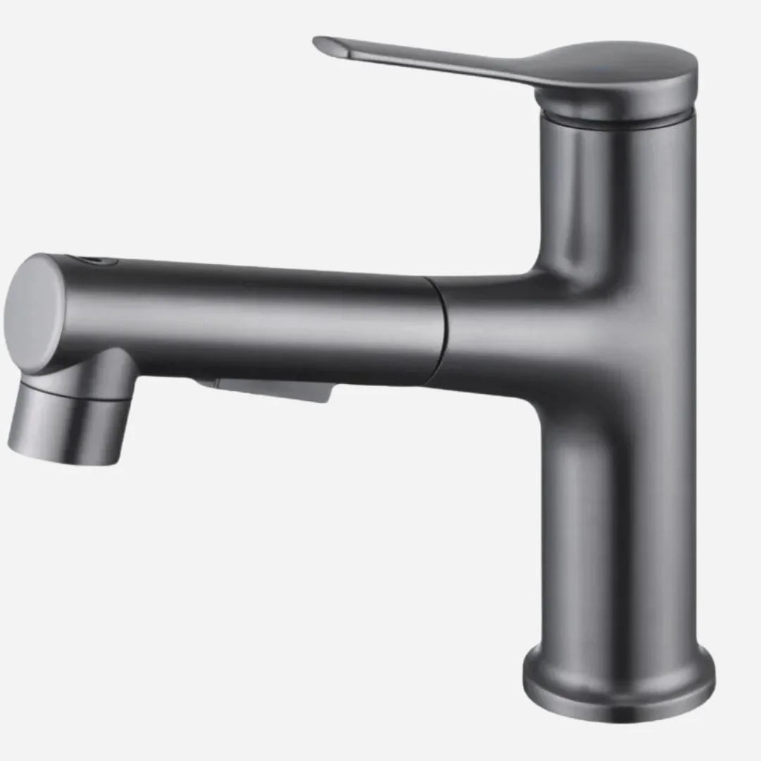 Torneira Para Banheiro Monocomando Misturador 3 Funções Com Bica Extensível Inox 304 - Branco