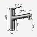Torneira Para Banheiro Monocomando Misturador 3 Funções Com Bica Extensível Inox 304 - imagem do produto 2