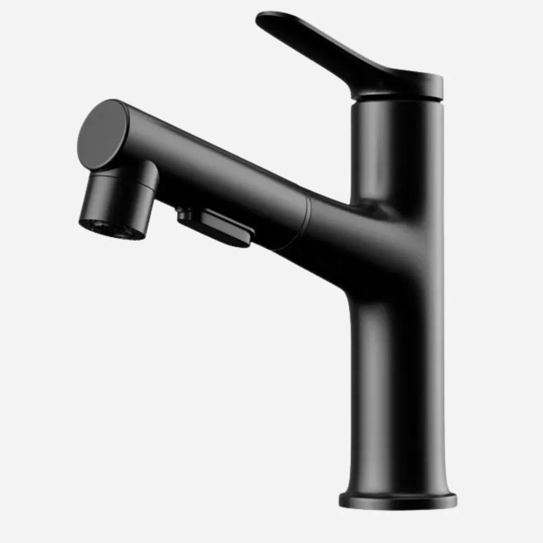 Torneira Para Banheiro Monocomando Misturador 3 Funções Com Bica Extensível Inox 304 - Preto