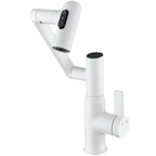 Torneira Para Banheiro Monocomando Misturador Com Display Digital LED 360° Rotação - Branco