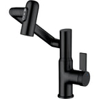 Torneira Para Banheiro Monocomando Misturador Com Display Digital LED 360° Rotação - Preto