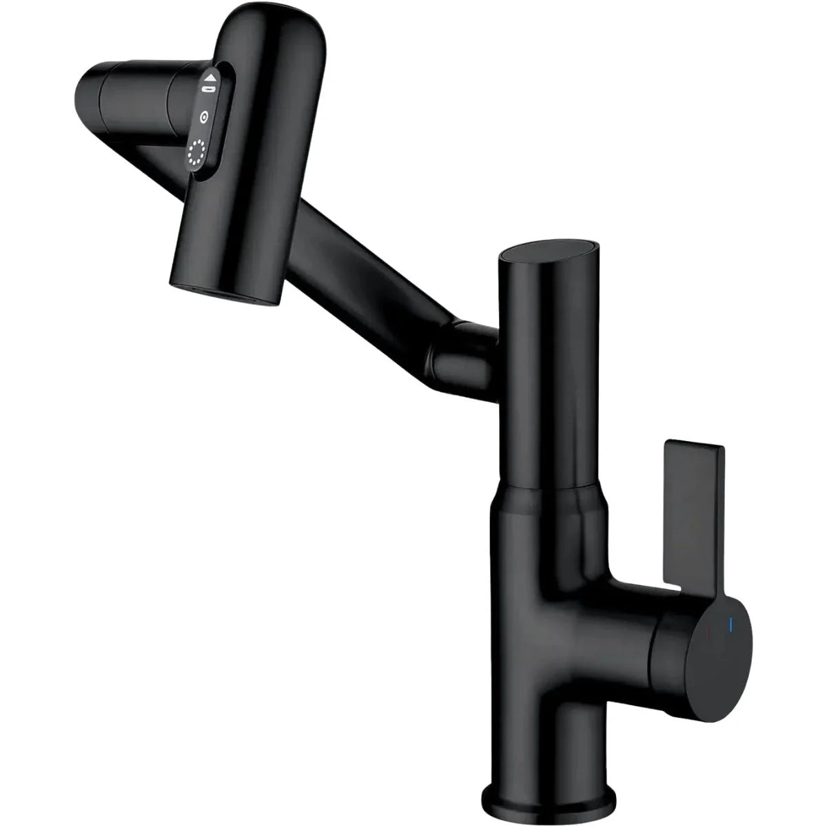 Torneira Para Banheiro Monocomando Misturador Com Display Digital LED 360° Rotação - Preto