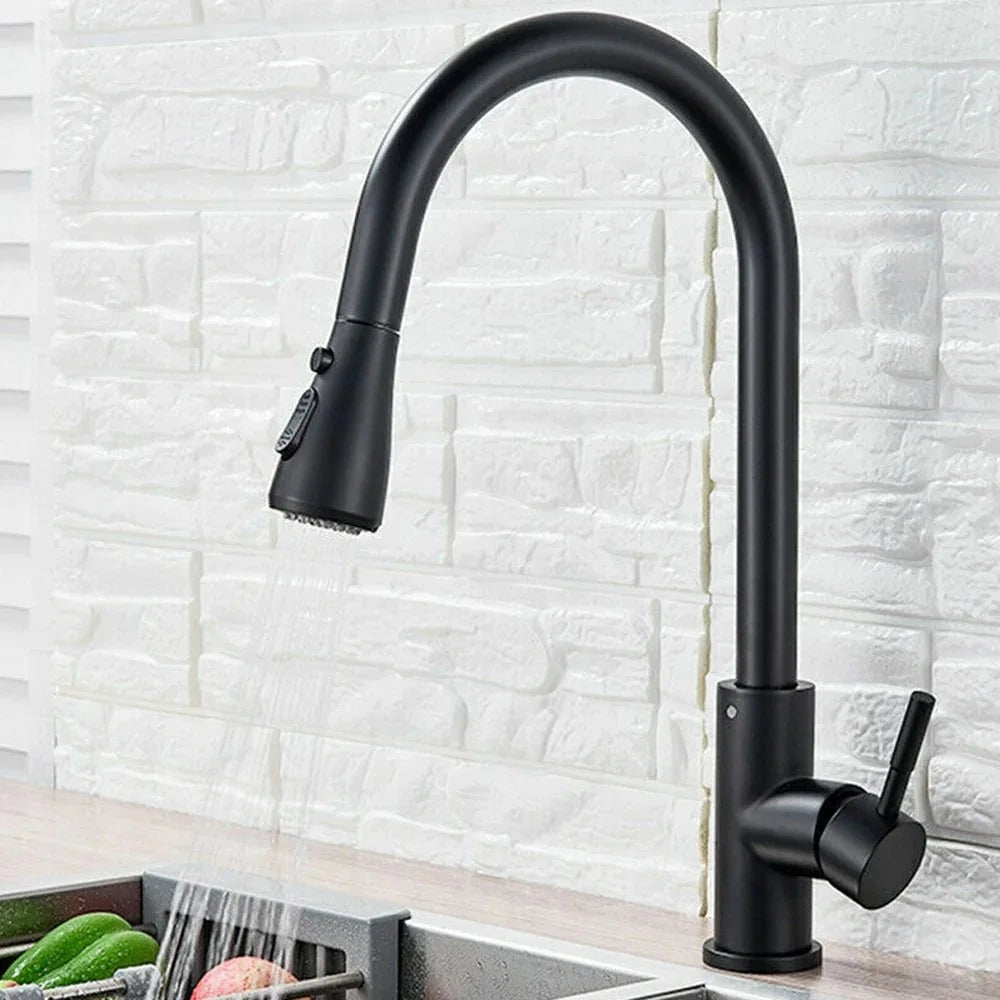 Torneira Para Cozinha Flexível Gourmet - Preto