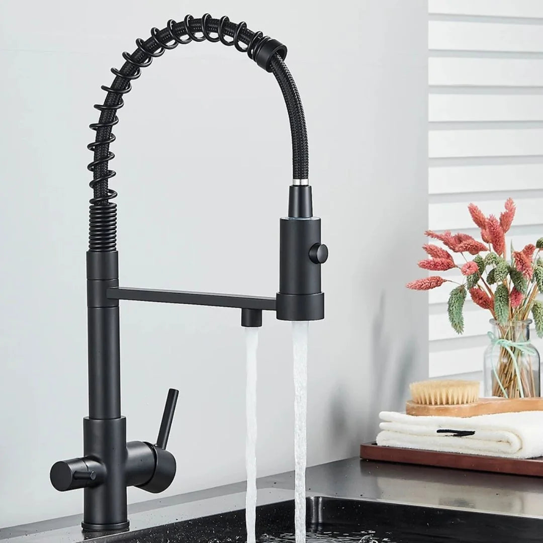 Torneira Para Cozinha Gourmet Articulada Com Filtro - Preto