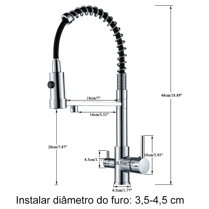 Torneira Para Cozinha Gourmet Articulada Com Filtro - imagem do produto 2