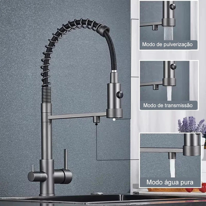 Torneira Para Cozinha Gourmet Articulada Com Filtro - imagem do produto 4