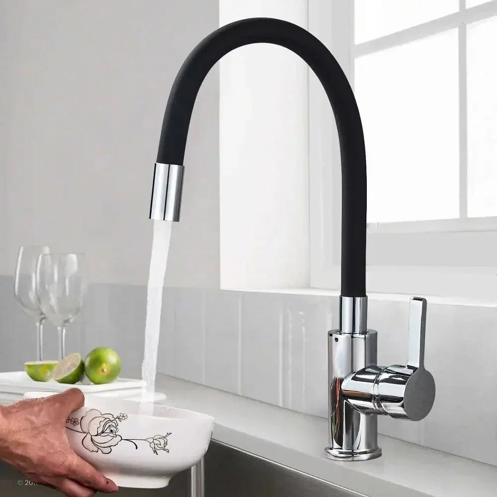 Torneira Para Cozinha Gourmet Flexível - Preta
