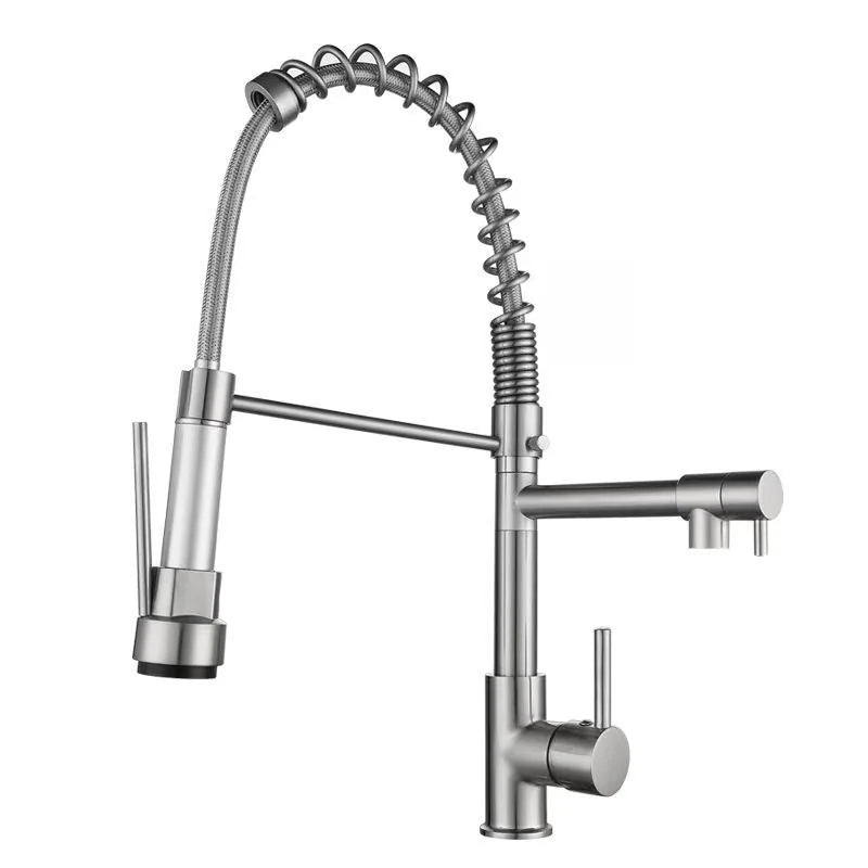 Torneira Para Cozinha Gourmet Monocomando Royal Chef - Níquel Escovado
