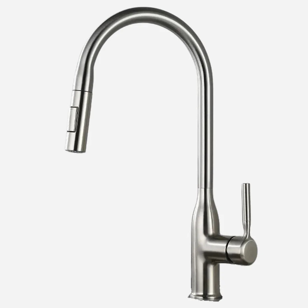 Torneira Para Cozinha Monocomando Misturador Pull Out Royal Pristine - Níquel Escovado