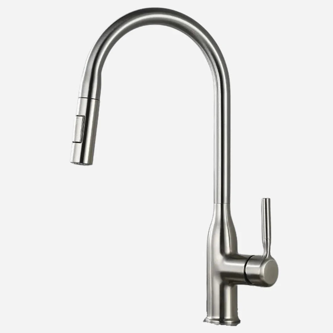 Torneira Para Cozinha Monocomando Misturador Pull Out Royal Pristine - Níquel Escovado