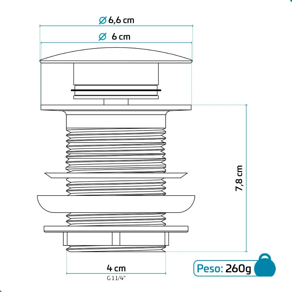 Válvula Click Banheiro Aço Inox 201 Acabamento Em Cerâmica Branca - imagem do produto 2