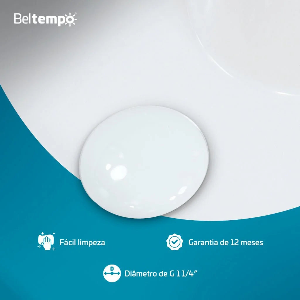 Válvula Click Banheiro Aço Inox 201 Acabamento Em Cerâmica Branca - imagem do produto 4