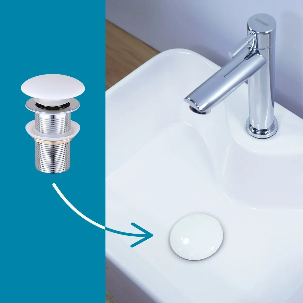 Válvula Click Banheiro Aço Inox 201 Acabamento Em Cerâmica Branca - imagem do produto 7