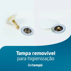 Válvula Click Banheiro Aço Inox 201 Acabamento Em Cerâmica Branca - imagem do produto 8