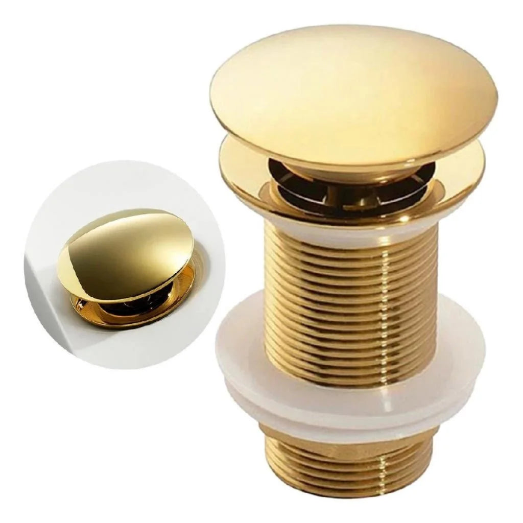 Válvula Click Pia Banheiro Lavabo Dourada Design Inteligente Moderno - imagem do produto 2