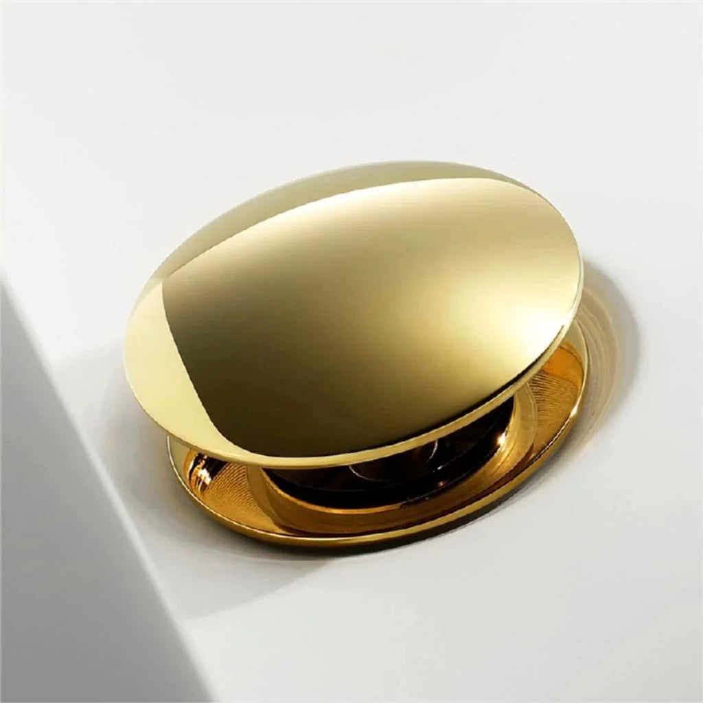 Válvula Click Pia Banheiro Lavabo Dourada Design Inteligente Moderno - imagem do produto 3
