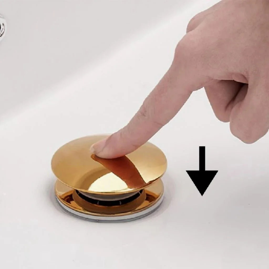 Válvula Click Pia Banheiro Lavabo Dourada Design Inteligente Moderno - imagem do produto 5