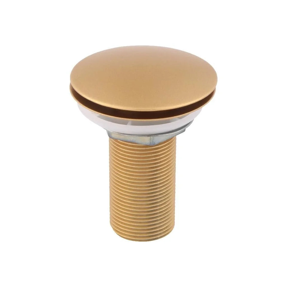 Válvula Click Pia Banheiro Lavabo Dourado Escovado Metal 7/8 Para Cubas em Geral - foto principal