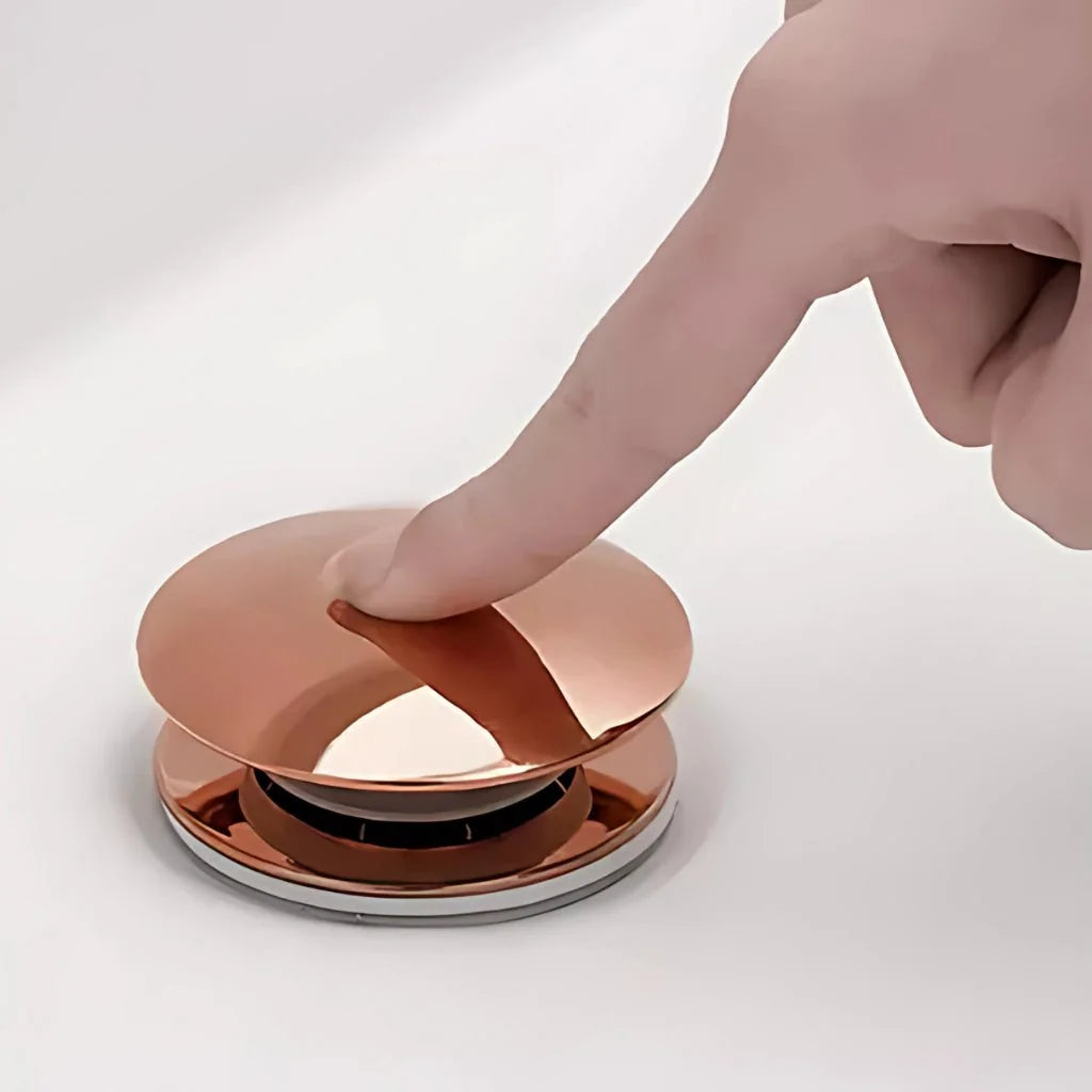 Válvula Click Pia Banheiro Lavabo P/ Cuba Pia rosé de 4cm - rosé