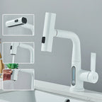 Torneira digital cascata para banheiro acabamento branco