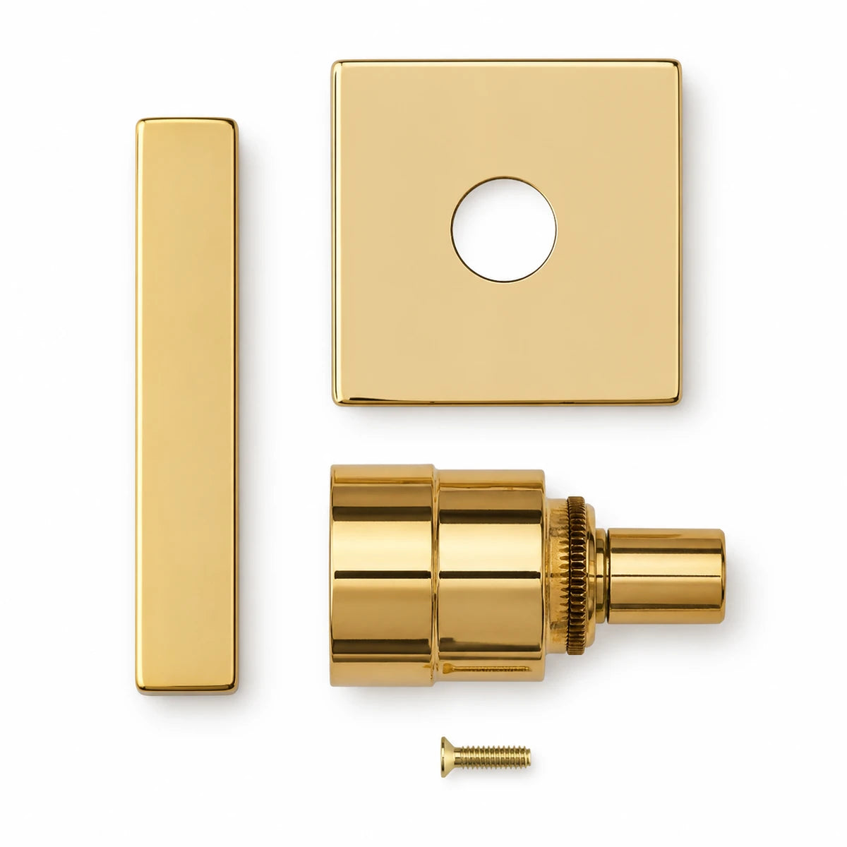 Manopla canopla corpo de encaixe e parafuso do acabamento para registro dourado